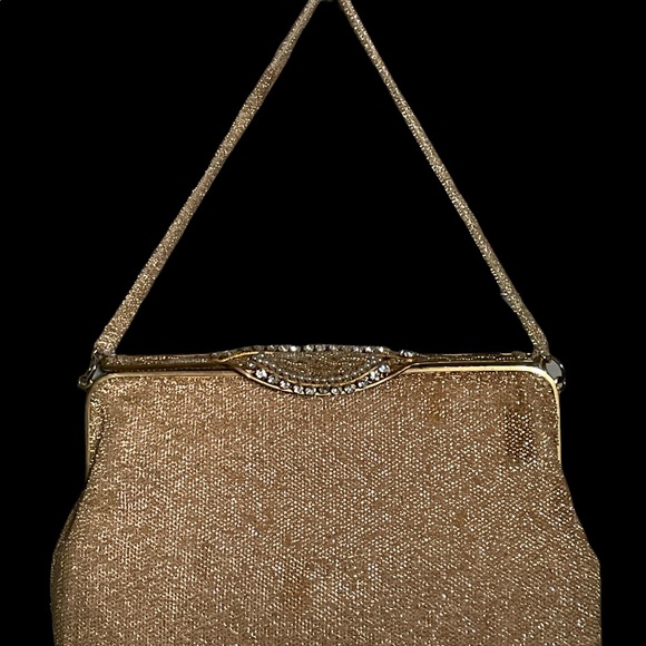 Vintage Gold Beaded Purse - Michel Swiss - Picture 4 of 12